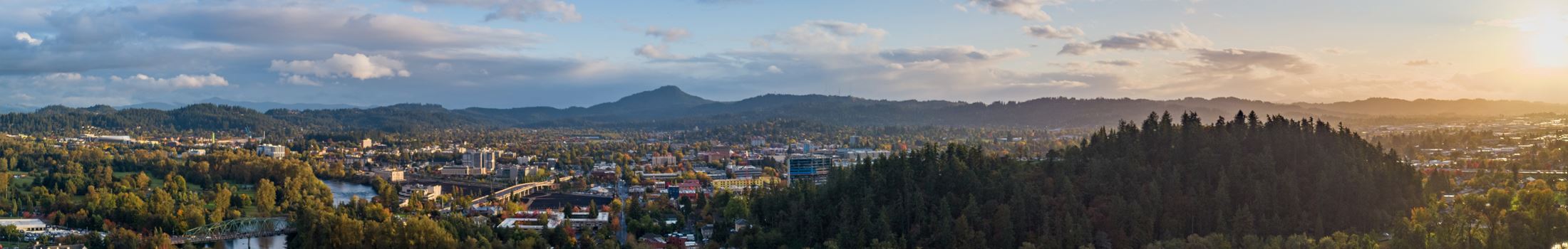 Aerial view of Eugene. Courtesy of the City of Eugene.