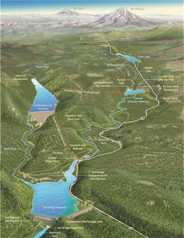 Rendering of carmen-smith hydro project