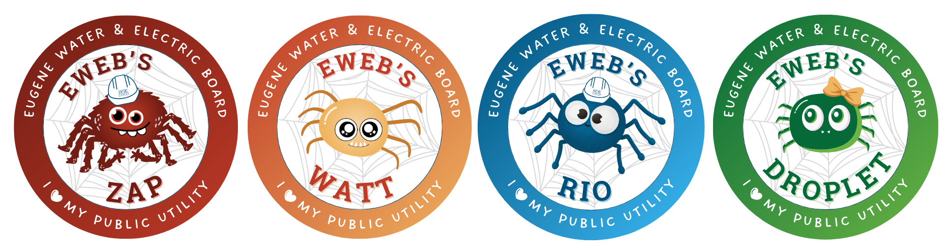 2024 EWEB Truck or Treat Spider Mascots