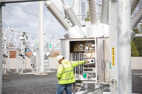 switching the breaker in the substation