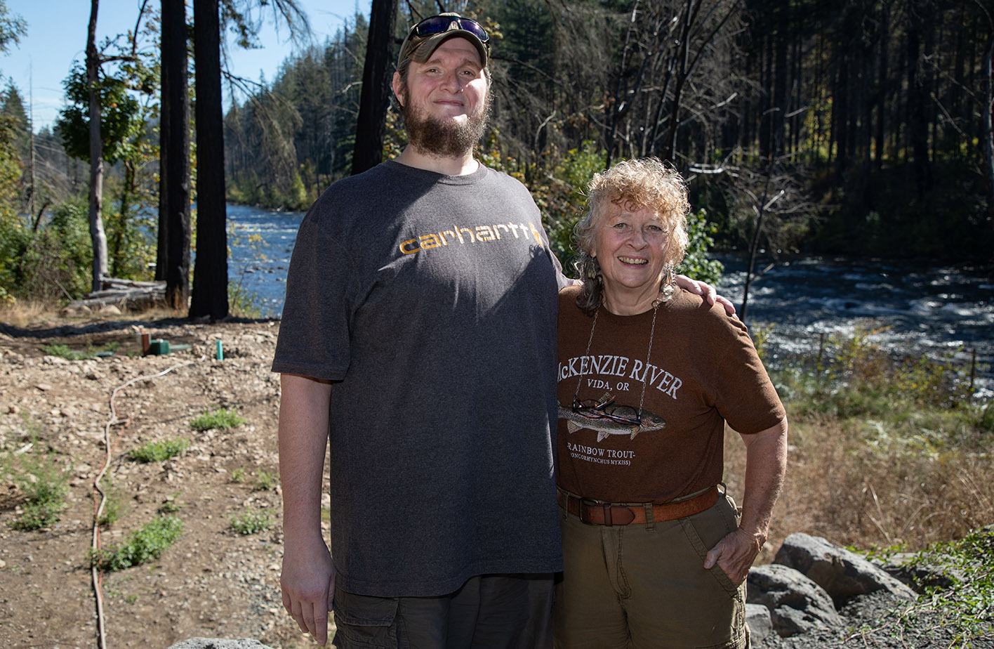 Ryan Edwards and Michele Victor are thankful for the support they've received towards their new septic system